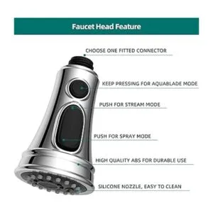 Cabezal de grifo de cocina extraíble de repuesto de 3_4