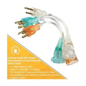 Coleman Cable 6991 163 3 unidades 8 pulgadas. Hogar_4