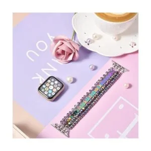 MOFREE Pulsera de cuentas compatible con Apple Watch Band_2