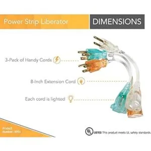 Coleman Cable 6991 163 3 unidades 8 pulgadas. Hogar_2