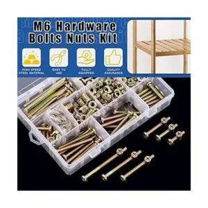 Glarks Kit de repuesto de tornillos de cuna M6 para cama_3