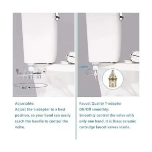 Hibbent Adaptador en T de metal con diseño sin fugas con_4