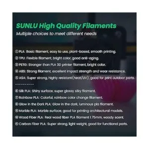 SUNLU Filamento para impresora 3D carrete de filamento_7