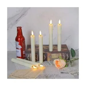 Mavandes Velas cónicas parpadeantes sin llama con dos_2