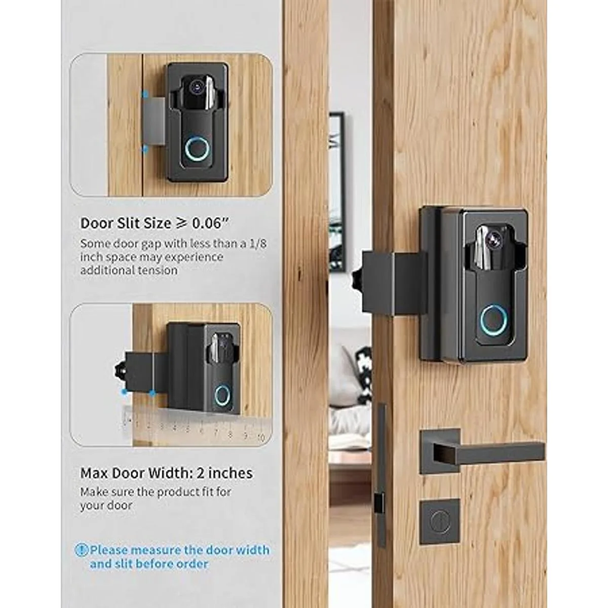 COOLWUFAN Soporte de timbre antirrobo con función de_3