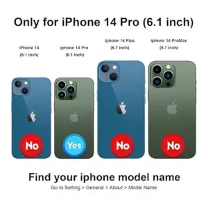 HAOPINSH Funda tipo cartera para iPhone 14 Pro con soporte_2