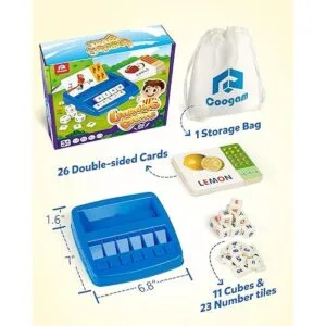 Coogam Juego de letras a juego tarjetas flash de lectura_6