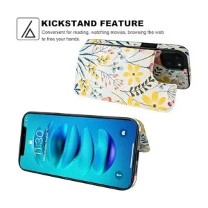HAOPINSH Funda tipo cartera para iPhone 14 con soporte_5