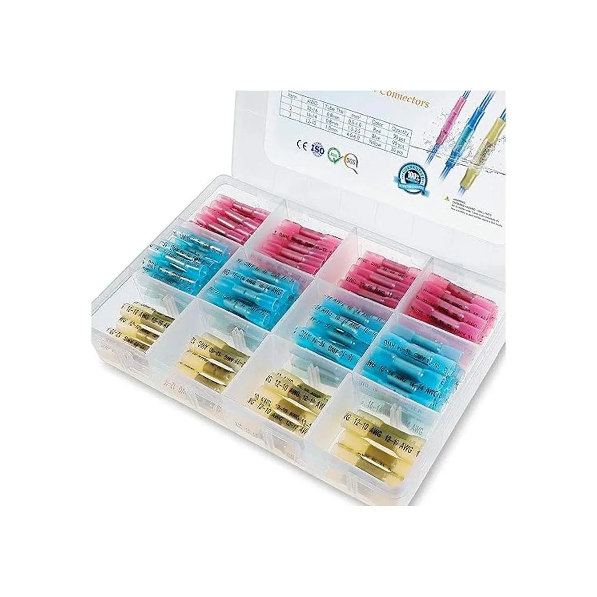 TICONN Kit de 200 conectores termorretráctiles terminales_1