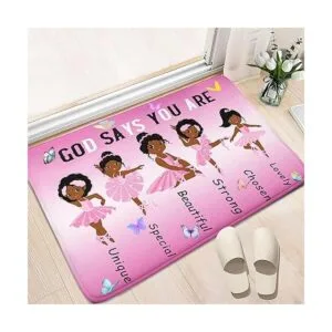 Alfombras afroamericanas de niña negra para dormitorio_3