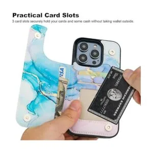 HAOPINSH Funda tipo cartera para iPhone 14 Pro con soporte_3