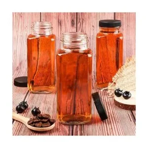 HINGWAH Botellas de vidrio de 8.5 onzas juego de 12_5