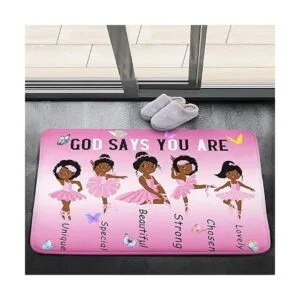 Alfombras afroamericanas de niña negra para dormitorio_2