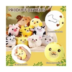 9 piezas de mini animales de peluche de granja animales_2