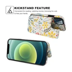 HAOPINSH Funda tipo cartera para iPhone 1212 Pro con_5