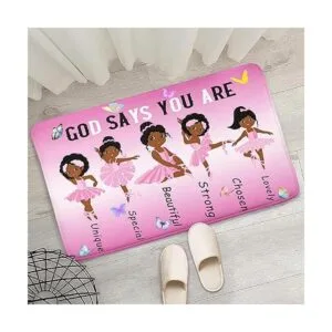 Alfombras afroamericanas de niña negra para dormitorio_4