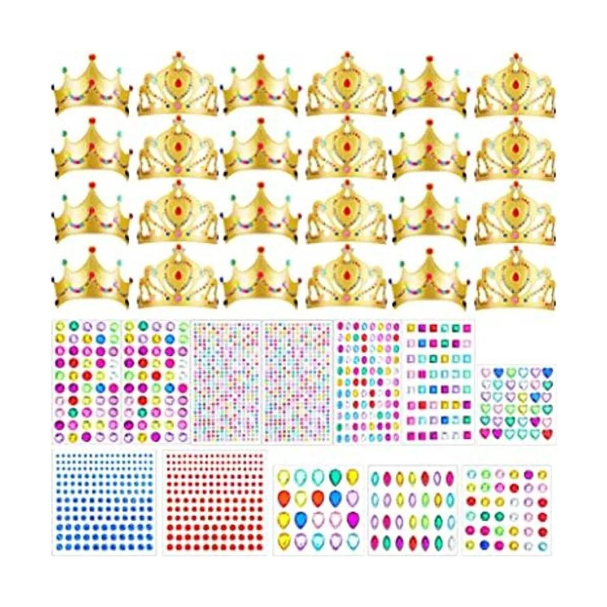 24 coronas de espuma para que los niños decoren tiaras de_1