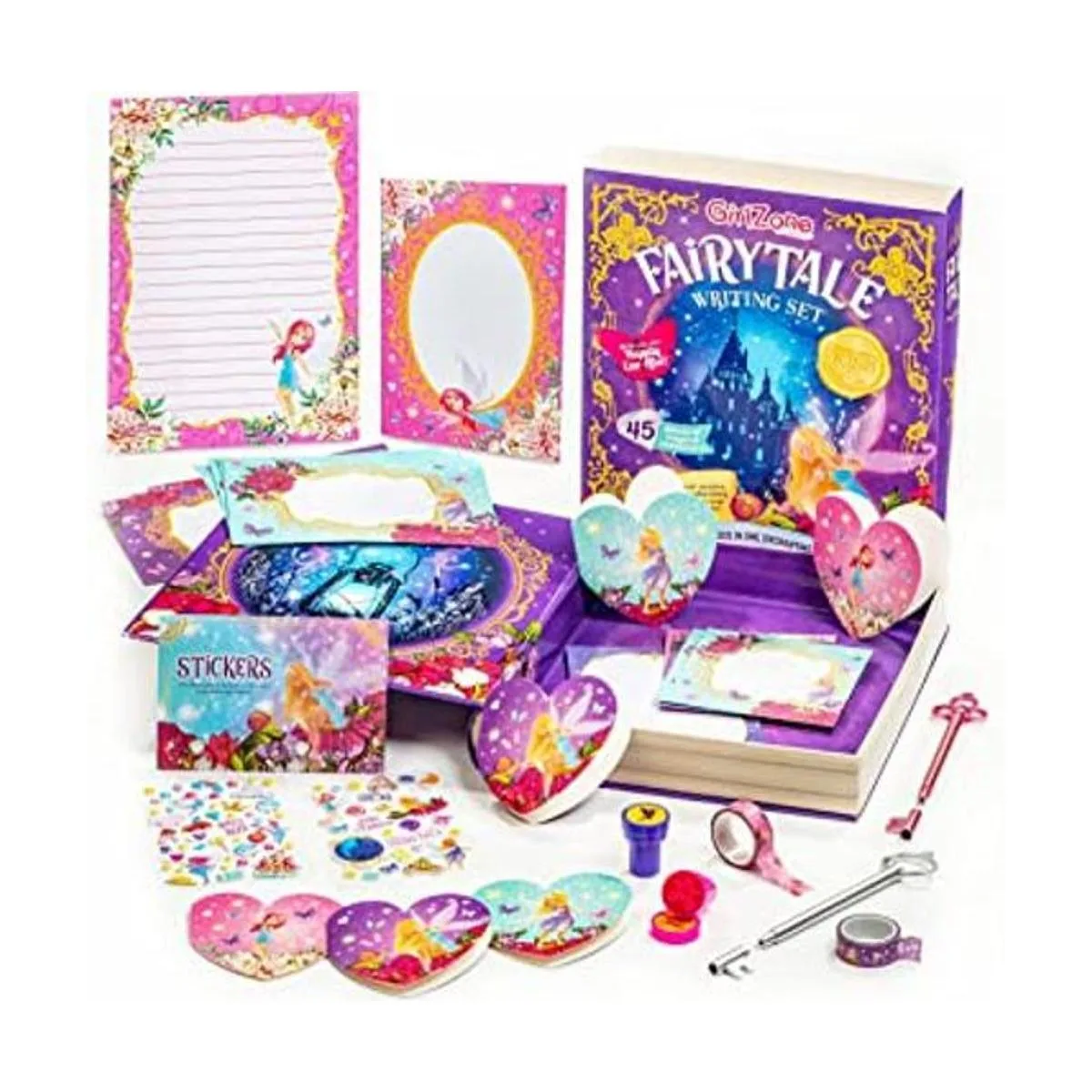 GirlZone Juego de escritura de cuento de hadas kit de_1