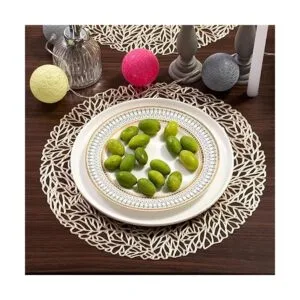 FunWheat Juego de 6 manteles individuales redondos de_7