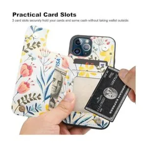 HAOPINSH Funda tipo cartera para iPhone 1212 Pro con_3