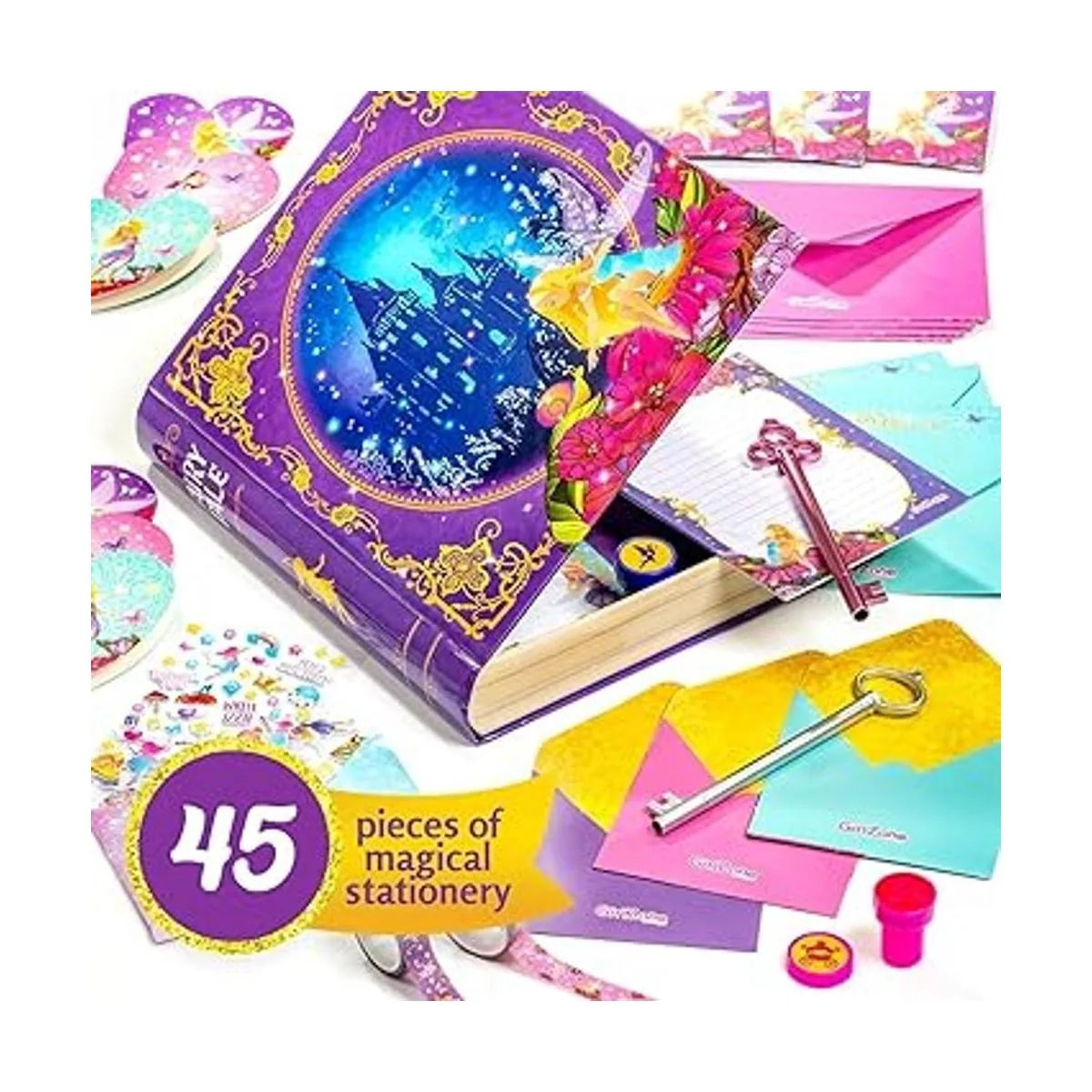 GirlZone Juego de escritura de cuento de hadas kit de_3