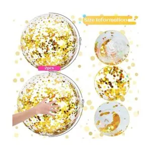 10 bolas inflables de playa con purpurina para piscina_4