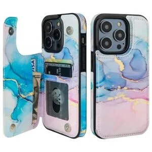 HAOPINSH Funda tipo cartera para iPhone 14 Pro con soporte_1