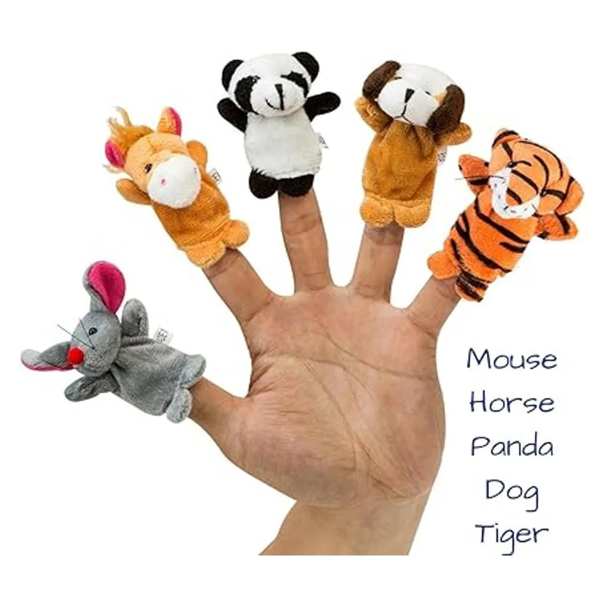 Juego de marionetas de dedo 20 piezas 6 miembros de la_4