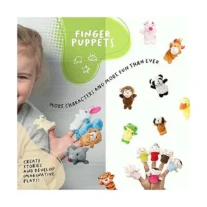 Juego de marionetas de dedo 20 piezas 6 miembros de la_2