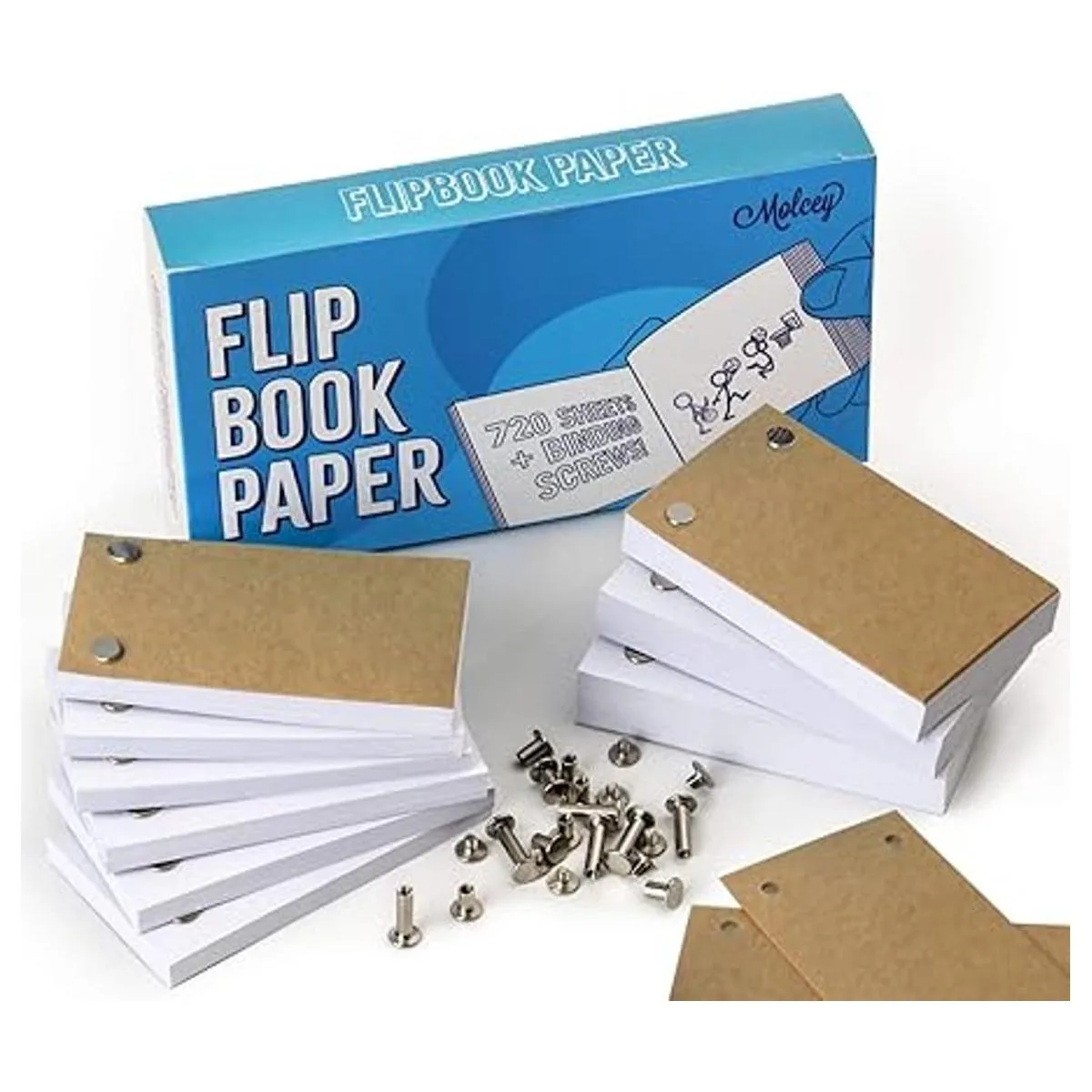Papel de libro abatible en blanco con agujeros 720 hojas_1