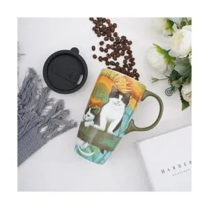 Taza de cerámica de café con leche taza de té de_3