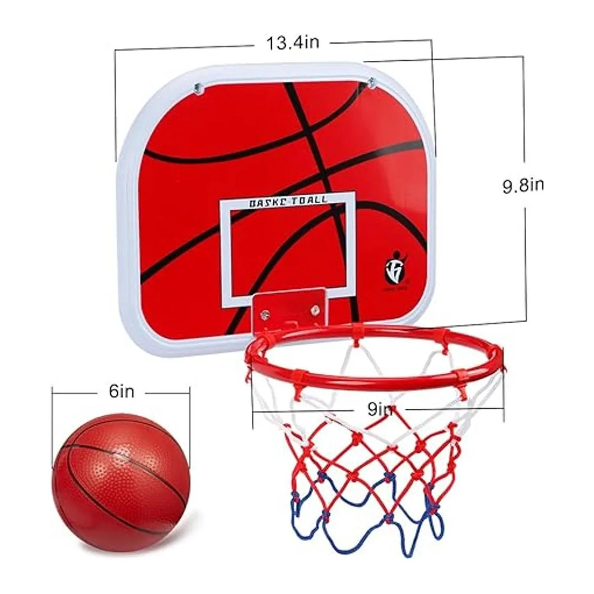 Dilabnba Aro de baloncesto sobre la puerta con 3 pequeñas_2