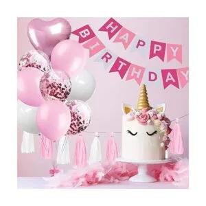 Decoraciones de cumpleaños de 3 años para niña globos de_6