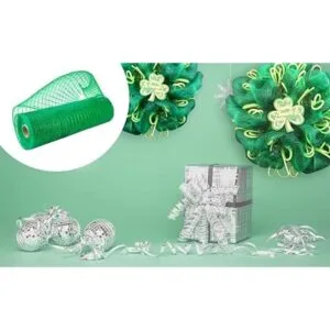 2 rollos de malla decorativa verde esmeralda con malla_2
