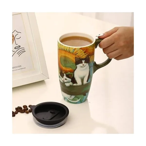 Taza de cerámica de café con leche taza de té de_4