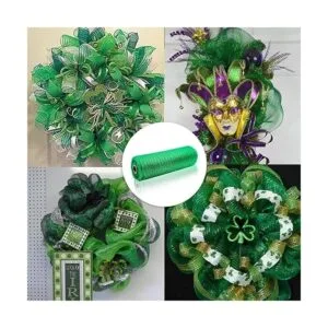 2 rollos de malla decorativa verde esmeralda con malla_3