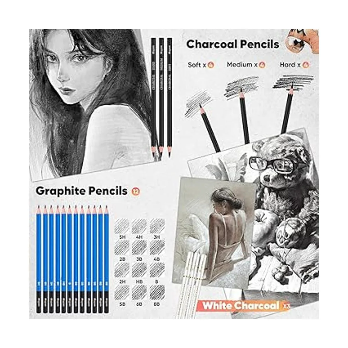 iBayam Paquete de 78 juegos de dibujo suministros de arte_5