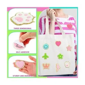 52 parches de felpilla autoadhesivos coloridos y lindos_3