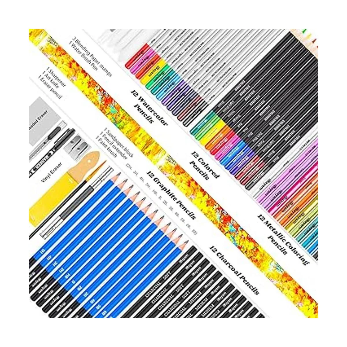 iBayam Paquete de 78 juegos de dibujo suministros de arte_3