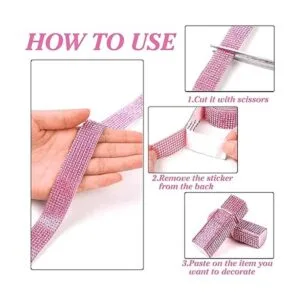 6 rollos de cinta autoadhesiva de diamantes de imitación_4