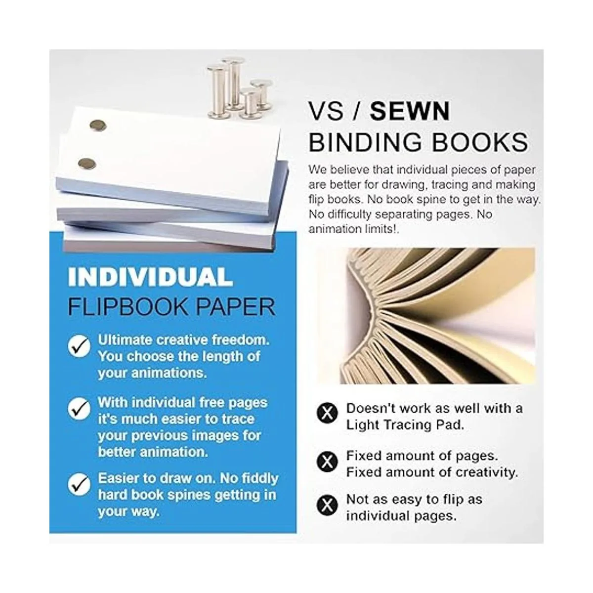 Papel de libro abatible en blanco con agujeros 720 hojas_5