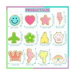 52 parches de felpilla autoadhesivos coloridos y lindos_2