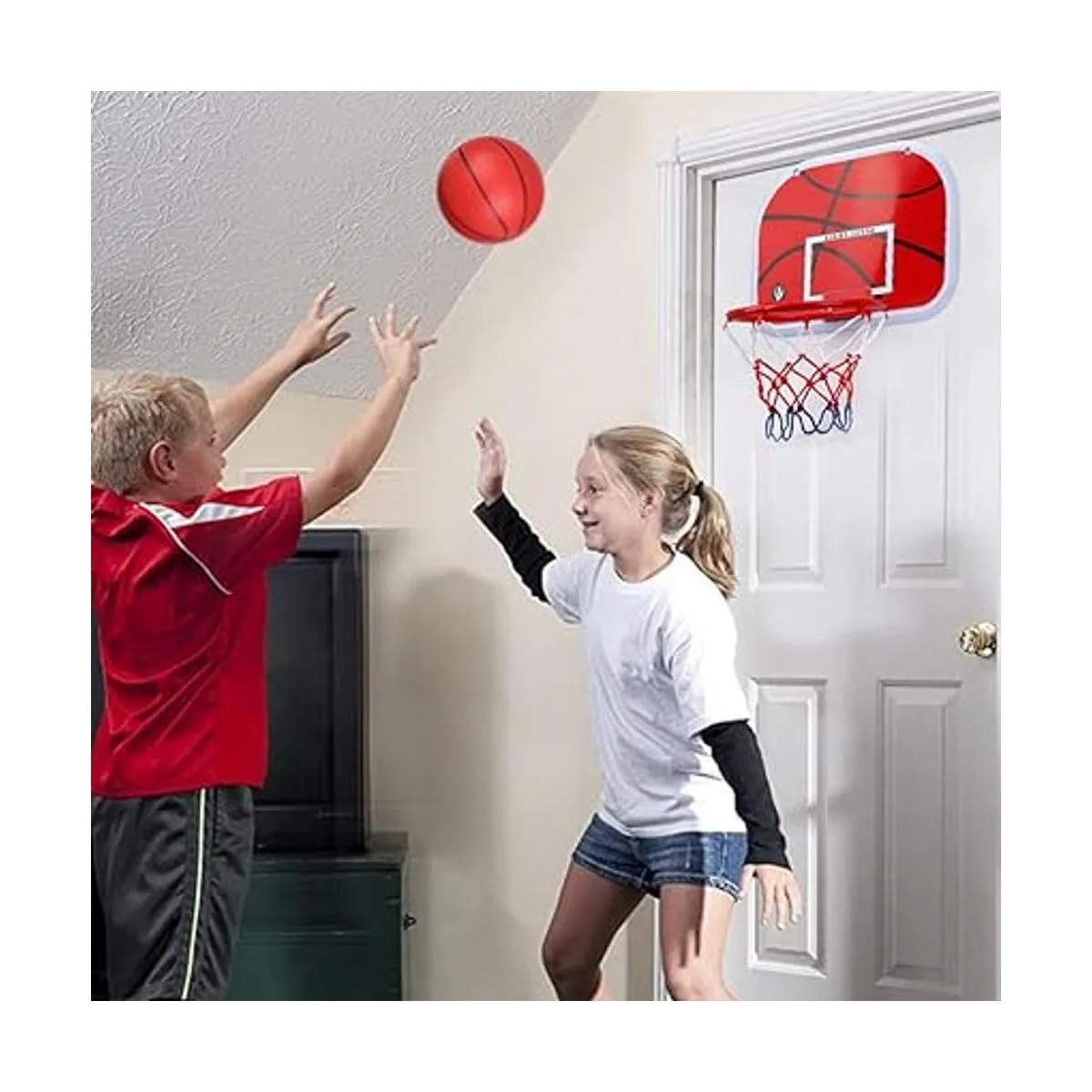 Dilabnba Aro de baloncesto sobre la puerta con 3 pequeñas_5