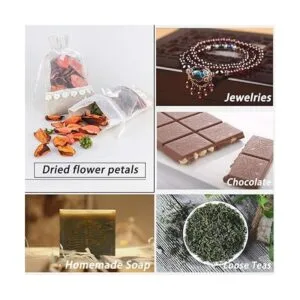 SumDirect 20 bolsas de arpillera con cordón rosa de 5 x 7_4