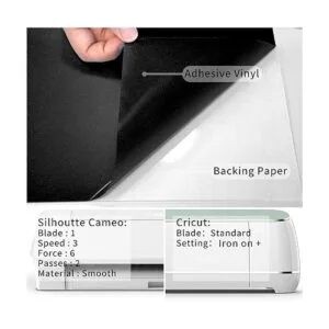 Vinilo permanente negro mate para Cricut Lya Vinyl negro_5