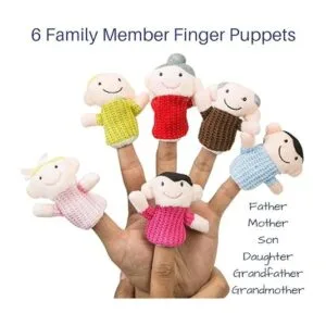 Juego de marionetas de dedo 20 piezas 6 miembros de la_6