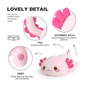 Onsoyours Bonita almohada de peluche de Axolotl suave_3