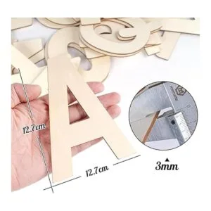 ilauke Letras de madera de 5 pulgadas 52 letras del_2