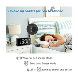 Reloj despertador súper fuerte con agitador de cama para_2
