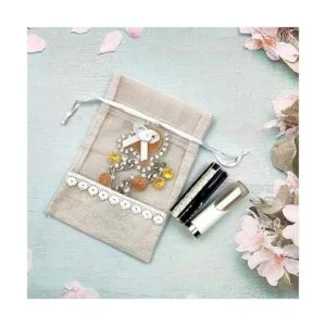 SumDirect 20 bolsas de arpillera con cordón rosa de 5 x 7_5